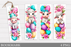 Easter Lamb Bookmark Design. Easter Bookmark Printable Product Image 1