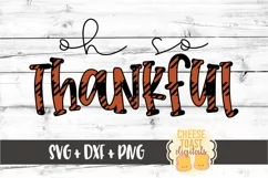 Oh So Thankful - Buffalo Plaid Thanksgiving SVG PNG DXF Product Image 2