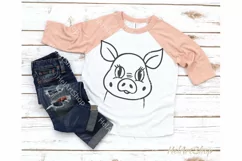 Cute Pig svg, Pig face svg, Piglet svg Product Image 2