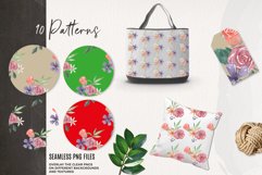 Watercolor Patterns Seamless Flowers Floral Roses Product Image 3