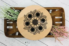 Floral Mandala SVG | Sunflower SVG Mandala Design Product Image 9