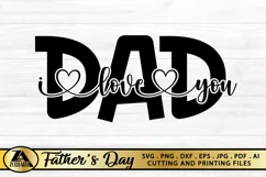 Fathers Day SVG PNG DXF EPS Daddy SVG Dad I love you SVG Product Image 4