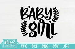 Cute Baby SVG - Baby Girl - Newborn SVG Product Image 2