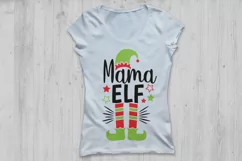 Mama Elf Svg, Christmas Svg, Elf Svg, Mom Svg, Elf Hat Svg. Product Image 2