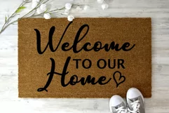 Welcome to Our Home DIY Welcome Doormat SVG, welcome mat svg Product Image 2