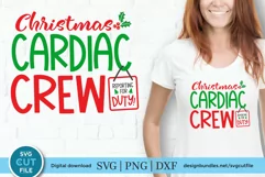 Christmas Cardiac svg - a cardiac christmas crew svg file Product Image 1