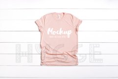 Valentines Day Bella Canvas 3001 Heather Peach Tshirt Mockup Product Image 1