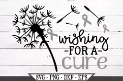 Wishing For A Cure Brain Cancer Awareness SVG Product Image 2
