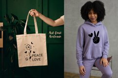 Peace sign bundle | Peace hand trendy design svg, dxf, png Product Image 6