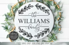 Family Last Name SVG | Farmhouse Wreath Sign SVG Product Image 1