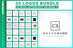 30 LOGOS BUNDLE OF INITIAL LETTERS WITH THE INITIAL C Product Image 1