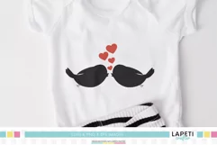 Love birds SVG, black silhouette of birds with hearts png Product Image 3