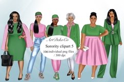 Sorority clipart, Sisterhood clipart, Curvy girl clipart Product Image 1