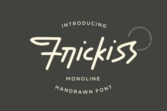 Web Font Frickiss - Monoline Handrawn Font Product Image 1