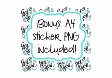 Hand lettered Get it Girl - Bonus A4 Stickers - Cut File Product Image 3
