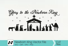 Nativity Svg, Glory to the Newborn King Svg, Christmas Svg Product Image 3