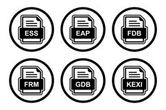 Set Of File Formats Icons Product Image 1