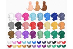 Sitting Family, Custom Family Portrait, Children Clipart PNG Product Image 6