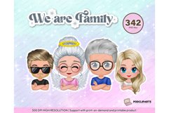 afro girls png , mother clipart , chibi clipart , chibi family , chibi girl , women clipart , custom family gift , dad clipart , digital stickers , family clipart png , family illustration , family portrait , kids clipart ,