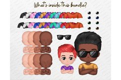 Bundle Chibi Family Clipart PNG, Custom Family Portrait Product Image 4