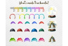 Chibi Kids Christmas Clipart PNG, Cute children boy girl Product Image 7
