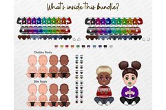 Chibi Kids Christmas Clipart PNG, Cute children boy girl Product Image 2