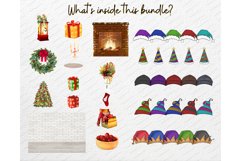 Chibi Kids Christmas Clipart PNG, Cute children boy girl Product Image 6