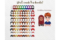 Chibi Kids Christmas Clipart PNG, Cute children boy girl Product Image 3