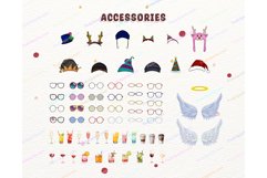 Chibi Kids Christmas Clipart PNG, Cute children boy girl Product Image 4