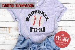 Baseball Step-Dad | Baseball Fan Tshirt SVG Product Image 1