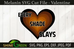Valentines SVG - Melanin Heart for Black Woman SVG Afro Girl Product Image 2