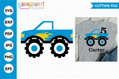 Monster truck svg, boys transportation cut file Product Image 1