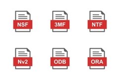 Set Of File Formats Icons Product Image 1