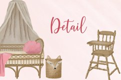 Baby Furniture Watercolor Clipart Set Product Image 3