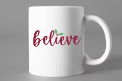 Believe Christmas SVG - PNG, DXF, SVG, EPS, Cut File Product Image 5