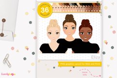Girl clipart avatar, female logo, social brand LVB53 Eliza Product Image 1