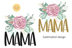 Floral Mama sublimation design Product Image 1