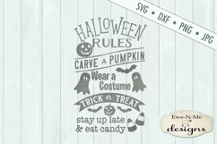 Halloween Rules Carve Pumpkin Trick or Treat SVG DXF Files Product Image 2