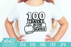 100 Days In The Books - 100 Days Of School SVG Product Image 2