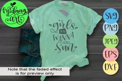 Girls just wanna have sun svg, summer svg Product Image 1