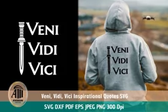 Inspirational Quotes SVG| Veni, Vidi, Vici Cut Files Design Product Image 1