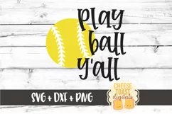 Play Ball Y'all - Softball SVG PNG DXF Cut Files Product Image 2