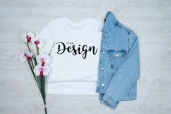 Bella Canvas 3001 White T-shirt Mockup Unisex Tee Mockup Product Image 1