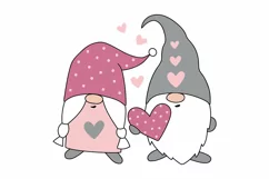 gnome valentine day svg. love svg. gnome hearts svg Product Image 3