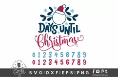 Days Until Christmas SVG | Countdown Christmas Round Sign Product Image 3