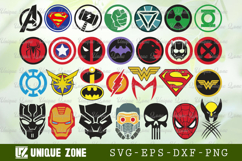 Superhero Logo SVG Bundle | Comic Style Cut Files for Cricut Product Image 1