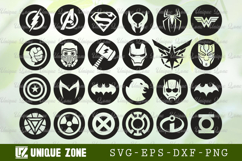Superhero Logo SVG Bundle | Comic Style Cut Files for Cricut Product Image 1