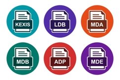 Set Of File Formats Icons Product Image 1