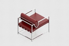 Isometric Arm Chair 3D isolated render Product Image 1