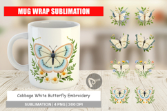 Mug Wrap Cabbage White Butterfly Product Image 1